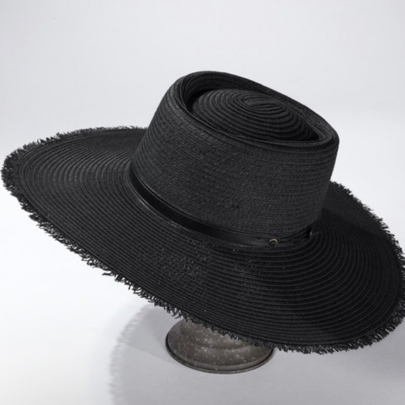 THE DAKOTA Stunning Boater Panama Straw Hat With Frayed Edges - Picture 9 of 9